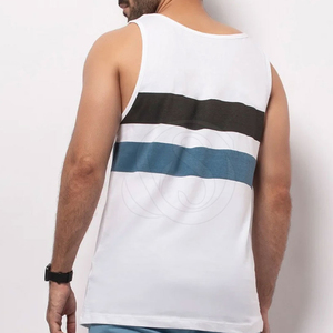 Débardeur pour homme de haute qualité, logo personnalisé, confortable, décontracté, tricoté, couleur unie, col rond, séchage rapide, 100% coton, respirant - Product Image 3