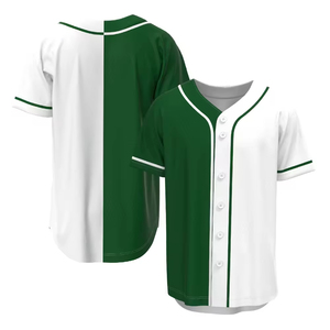 Jerseys de béisbol de color violeta y dorado divididos en blanco para hombres, jerseys de béisbol de diseño único transpirable, jerseys de dos colores de secado rápido - Product Image 2