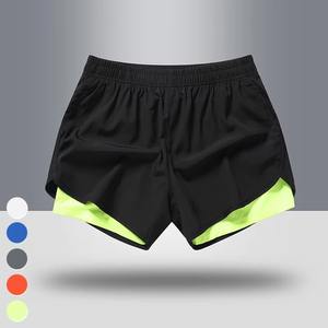 Pantalones Cortos Deportivos Casuales de Algodón 100% con Bolsillos Dobles Forrados Personalizados, Pantalones Cortos Deportivos 2 en 1 para Hombre - Product Image 4