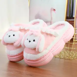 2023 Nhà Máy Bán Mùa Đông Thời Trang Thú Nhồi Bông Sanrio Bông Dép Đi Trong Nhà Phụ Nữ Hộ Gia Đình Sang Trọng Fluffy Dép Đi Trong Nhà Cho Phụ Nữ