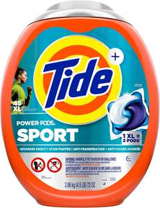 Lessives en dosettes Tide Power Pods Sport, 45 unités, protection avancée contre la transpiration et les taches - Product Image 6