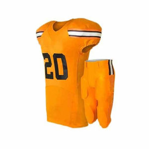 Uniforme de football américain personnalisé de qualité supérieure en gros, respirant, à manches courtes, en polyester/spandex - Product Image 1