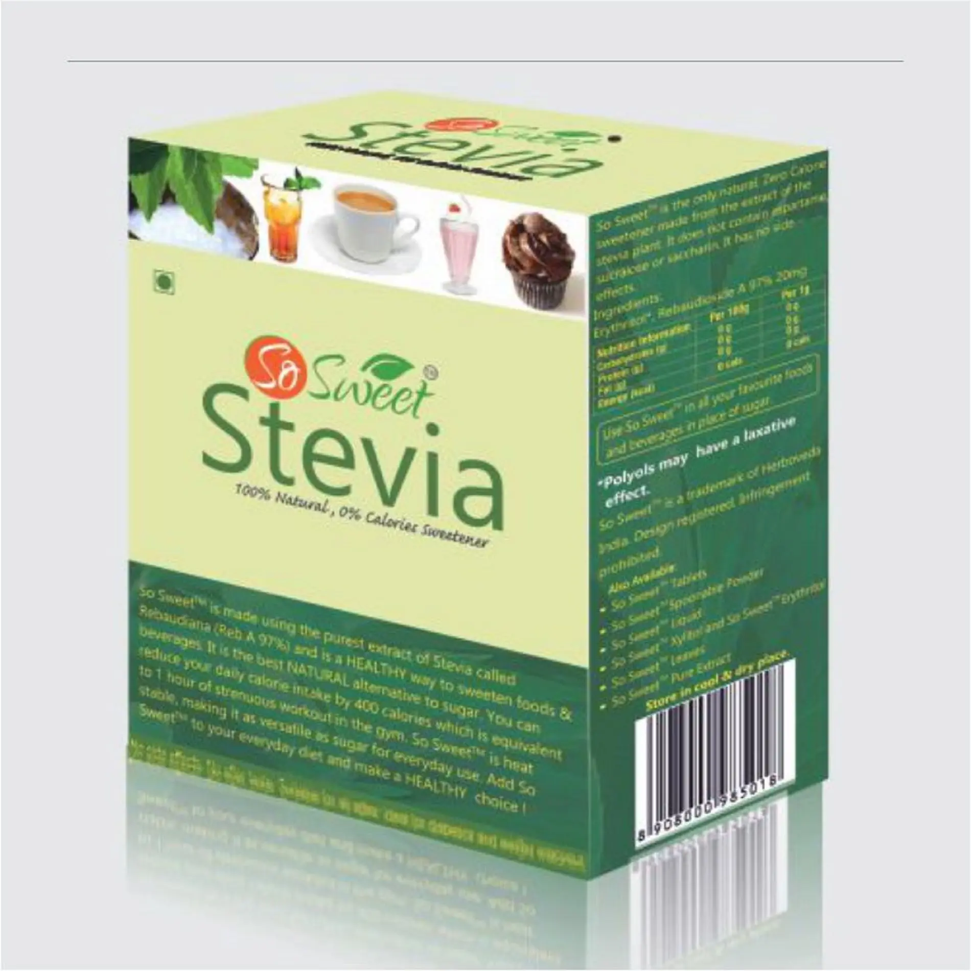 Werkslieferant von Stevia-Beuteln hochwertiger Süßungsmittel in Großhandel erhältlich | Erhältlich in Stick- und Vierkantbeuteln