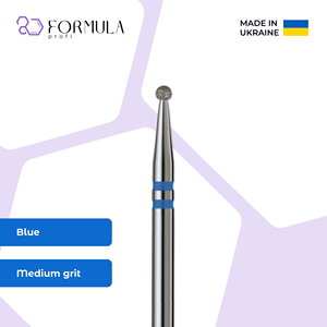 หัวเจียรเล็บสแตนเลสสตีลเกรดพรีเมียม รุ่น Formula Profi ขนาด 1.3 มม. สีฟ้า สำหรับช่างทำเล็บมืออาชีพ ใช้กับเครื่องเจียรแบบแห้ง ช่วยทำความสะอาดหนังกำพร้าได้อย่างสะอาดหมดจด - Product Image 1