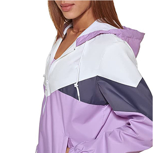 Chaqueta cortavientos personalizada OEM con cremallera completa para hombre, chaqueta cortavientos de secado rápido impermeable de manga larga con capucha para deportes al aire libre Ronpex - Product Image 4