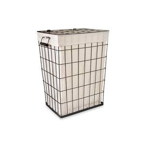 La cesta de lavandería de metal SteelMesh con bolsa de lavandería extraíble ofrece una solución elegante y funcional para las necesidades de almacenamiento de ropa - Product Image 1