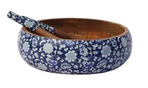 Ensaladera decorativa de madera con estampado esmaltado de alta calidad para el hogar Hotel restaurante uso cena platos y platos para el hogar Cocina - Product Image 3