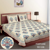 Ensembles de draps de lit en coton imprimés sur mesure, avec des motifs floraux et de feuilles, idéal pour la revente par les magasins à domicile et les designers d'intérieur