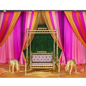 Musulmán Walima Nikah Escenario Decoración Columpio Boda DEL SUR DE LA India Mehndi Evento Columpio Boda musulmana Columpio dorado Venta de fábrica EE. UU. - Product Image 1
