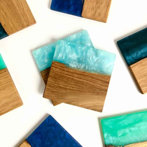 Direct Factory Price <b>Epoxy</b> Resin Coasters OEM Custom Made Wood Made Tea & Coffee Serving Coasters Supplier by saniya handicraft - Product Image 4