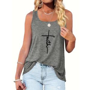 Camiseta sin Mangas de Verano para Mujer, Talla Grande, de Algodón/Fibra de Bambú, Cuello Redondo, para Gimnasio y Correr, Transpirable y de Secado Rápido - Product Image 1