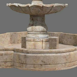 Fontaine de jardin en marbre de luxe avec des détails classiques pour la cour, la villa, le complexe hôtelier et la décoration extérieure exclusive au meilleur prix - Product Image 1
