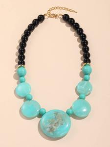 Collar de resina acrílica de calidad hecho a mano, artesanía india temática artística para bodas, fiestas y regalos - Product Image 2