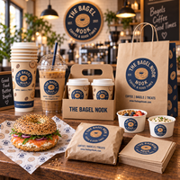 Emballages personnalisés AT PACK pour boulangerie avec sacs en papier, gobelets à café, papier d'emballage et solutions d'emballage à emporter