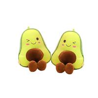 En gros, Peluche avocat douce et adorable, très populaire, personnalisable, en forme de fruit, jouet coussin et poupée de dessin animé