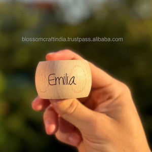 Anneau de serviette en bois de qualité supérieure, best-seller, fait à la main, accessoire de table à manger, décoration de table à manger pour la maison, utilisation en cuisine - Product Image 2