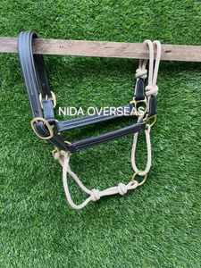 Tambor equino cabestro de cuero de caballo estilo sillín australiano al por mayor de fabricante teñido con equipo de caballo de cuerda cosida elegante - Product Image 2