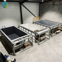 Piscine hors sol personnalisée avec structure en fibre de verre et support en acier pour jardin, usage familial en extérieur