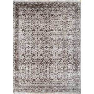 พรมขนสัตว์ถักมือสีเบจ-น้ำตาลลายเหรียญแบบอัฟกัน สำหรับตกแต่งห้องนั่งเล่นในบ้าน -EA-3062 (CS-01) - Product Image 1
