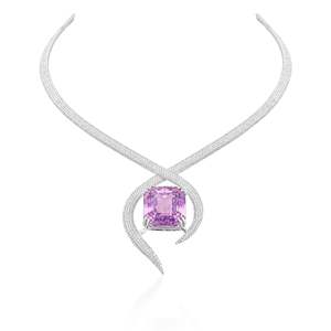 Collar de Diamantes con Kunzita - Product Image 1