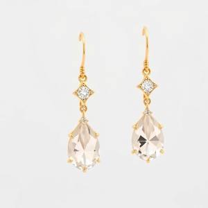 Pendientes colgantes de plata de ley 925 a la moda, chapados en oro sólido con piedras preciosas de calcedonia blanca Natural, accesorio de moda - Product Image 4