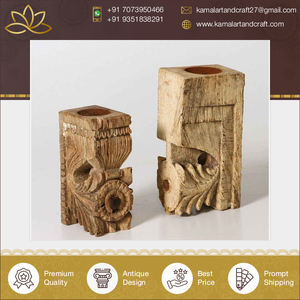 Bougeoir en bois vintage antique 100% fait à la main finition javel de haute qualité pour la décoration de Noël à la maison énorme demande pour le bois - Product Image 2