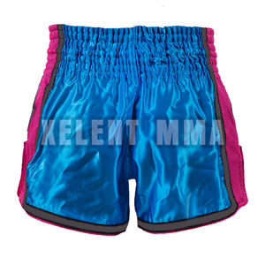 ผู้ผลิตกางเกงมวยไทยแบบกำหนดเองสำหรับเด็กและผู้ใหญ่ สีฟ้าชมพู ชุดมวยสำหรับการแข่งขันและฝึกซ้อม XelentUniform - Product Image 2