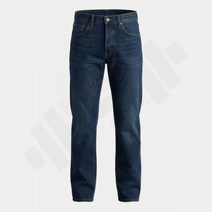 Nouveau design 2025 – Jean cargo homme délavé à boutons, écoresponsable, taille mi-haute, coupe droite, 100 % coton, prix compétitif, vente en gros - Product Image 1