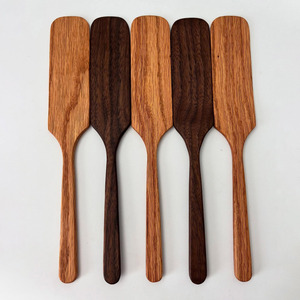 Juego de utensilios de cocina hechos a mano natural espátula y espátula de madera espátulas de madera adecuadas para sartenes antiadherentes - Product Image 2
