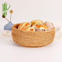 Paniers de rangement ronds en rotin faits à la main et écologiques pour la cuisine, le pain, les légumes, les fruits, organisation, logo personnalisé disponible