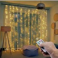 Nouvelle Offre Spéciale : Guirlande Lumineuse LED Intérieure 3x3m avec Télécommande USB, Effet Rideau Long Suspendu