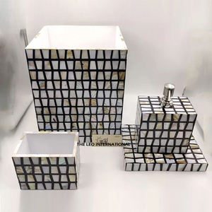 Nouvelle dernière collection d'ensembles de salle de bain en métal en acier inoxydable nacre pour la décoration d'hôtel à la maison de luxe moderne - Product Image 2