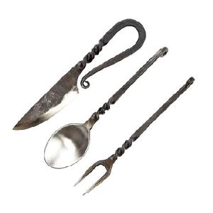 Ensemble de couverts élégants en zinc couleur cuillère à fourchette tranchante de haute qualité en métal Offre Spéciale - Product Image 1