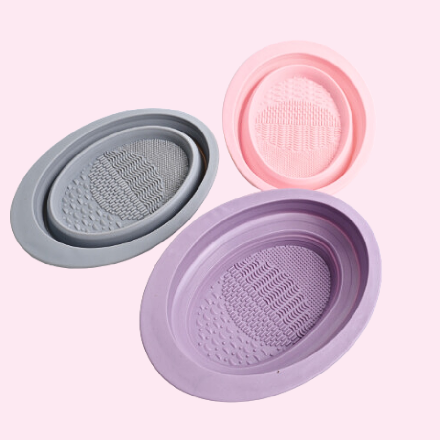 Foldable Silicone Makeup Brush Cleaner Bowl Cleaner Washing Tools