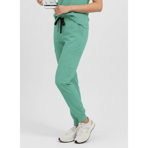 Pantalon de jogging léger Ensembles d'uniformes de gommage légers et durables pour les femmes Grossiste d'uniformes de médecin avec logo avant - Product Image 1
