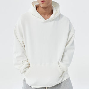 เสื้อฮู้ดผู้ชายผ้าฝ้าย 100% ระบายอากาศได้ดี แห้งเร็ว ทรงโอเวอร์ไซส์ กันลม สำหรับฤดูหนาว รับผลิตตามสั่งขายส่ง - Product Image 3