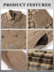 Chaqueta Vaquera Vintage para Invierno, Abrigo Informal Duradero hasta la Cadera, Estilo Urbano Desgastado, Ajuste Formal y Urbano, Transpirable - Product Image 2