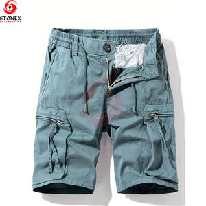 Shorts cargo décontractés multi-poches en coton respirant taille mi-haute pour hommes – Vente en gros, nouveauté estivale - Product Image 1