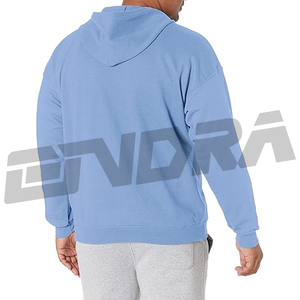 Sweat à capuche bleu ciel avec fermeture éclair, style moderne et frais, tissu doux et respirant, coupe décontractée, à porter tous les jours pour hommes et femmes, toutes saisons - Product Image 2