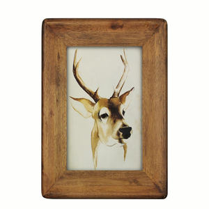 Cadre photo en bois de manguier massif de style traditionnel et patrimonial, finition antique, artisanal, vintage, décoration de table, bureau à domicile, vente en gros - Product Image 1