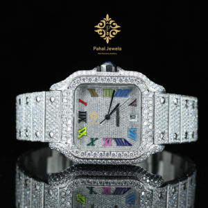 นาฬิกาแบรนด์หรูชั้นนำปี 2024 รุ่นธุรกิจ ดีไซน์สั่งทำพิเศษ ประดับเพชรโมอิสซาไนต์เต็มเรือน สไตล์ฮิปฮอป ทันสมัย ระบบอัตโนมัติ กระจกแซฟไฟร์ ขนาด 41 มม. เครื่องกลไก - Product Image 1