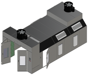 Cabina de flujo inverso o cabina de flujo de aire inverso de alta demanda para acabados industriales y cabinas de pintura a un precio asequible - Product Image 2