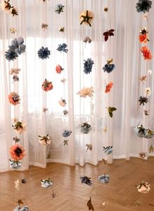 Décoration indienne fleur artificielle bricolage plafond fleur ensemble fleur flottante tenture murale toile de fond pour mariage/anniversaire lot en vrac - Product Image 6