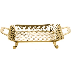 Plato para Servir Frutas Ovalado de Metal Hecho a Mano, Pulido con Níquel, para Cocina, Mesa de Comedor, Platos para Servir Alimentos - Product Image 3