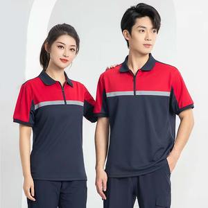 Camiseta Polo de Manga Corta de Alta Visibilidad Personalizada al por Mayor, con Franja Reflectante, para Construcción, Ingeniería, Logística, Ropa de Trabajo - Product Image 5