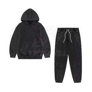 Dernier modèle de survêtement en molleton respirant 100 % coton de haute qualité pour homme, effet délavé à l'acide, couleur personnalisée, grandes tailles, directement du fabricant - Product Image 1