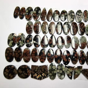 Gemas de Obsidiana Mexicana Natural Multicolor en Cabujón Suelto para Joyería - Product Image 2