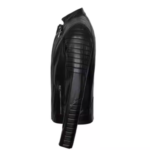 Chaqueta de moda de cuero Chaquetas de cuero delgadas de invierno transpirables para hombres Chaquetas de cuero de manga larga para hombres OEM - Product Image 3