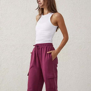 Regular Fit Cotton <b>Fleece</b> 220gsm Moisture Wicking Breathable Quick Dry Customizable Joggers Flat Front Winter <b>Trouser</b> - Product Image 6