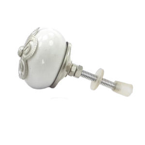 Venta caliente Filigrana de plata Perillas de cerámica blanca Cajón industrial Gabinete Manija Tiradores Tocador Sala Cocina Dormitorio Habitación - Product Image 2